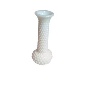 E.O. Brody Co. White Milk Glass Hobnail vase
